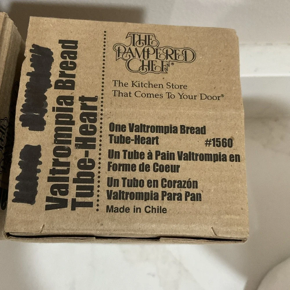 Lot 3 Pampered Chef Valtrompia Bread Tubes, Flower Heart Star 1550 60 70